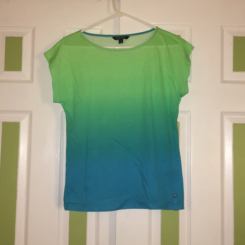 NWOT Lauren Ralph Lauren Ombre Summer Tee (4/$25)